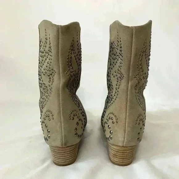 Serafini etoile tan suede boots with stud … - Picture 5 of 5
